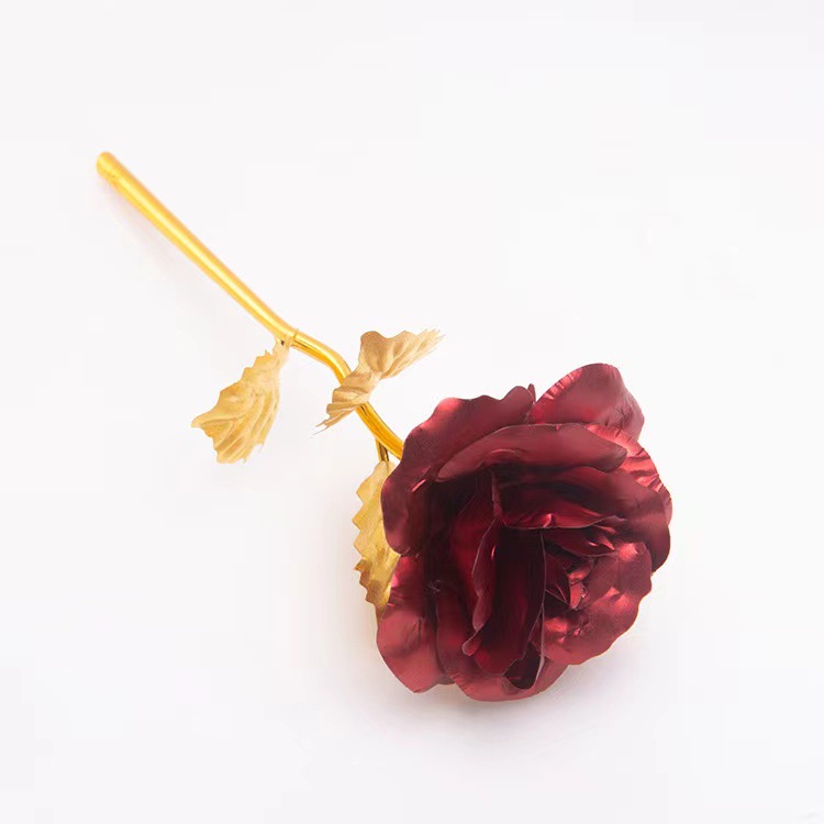 Factory Wholesale New Color Gold Foil Rose Flower Christmas Valentine Gift Holiday Event Small Gift