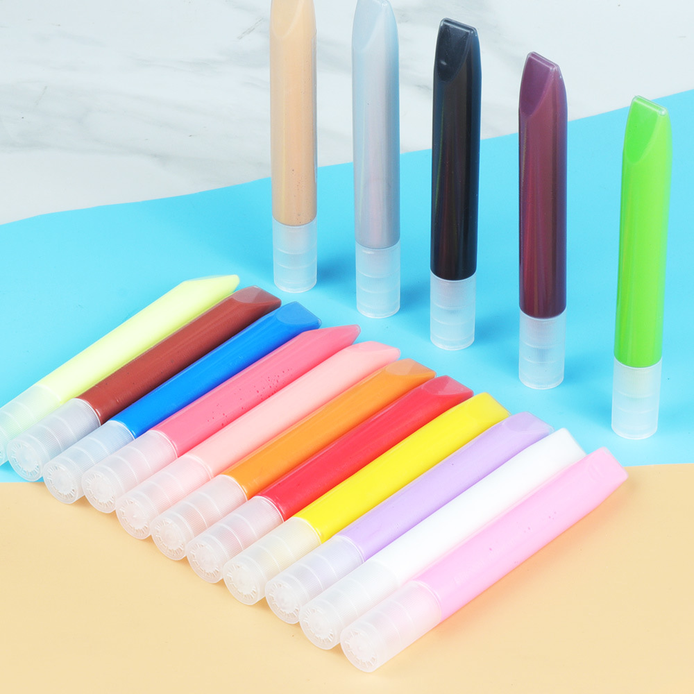 Ручная работа DIY детские трехмерные стеклянные наклейки без выпечки подвеска граффити краска образовательные игрушки 10мл оптовая продажа