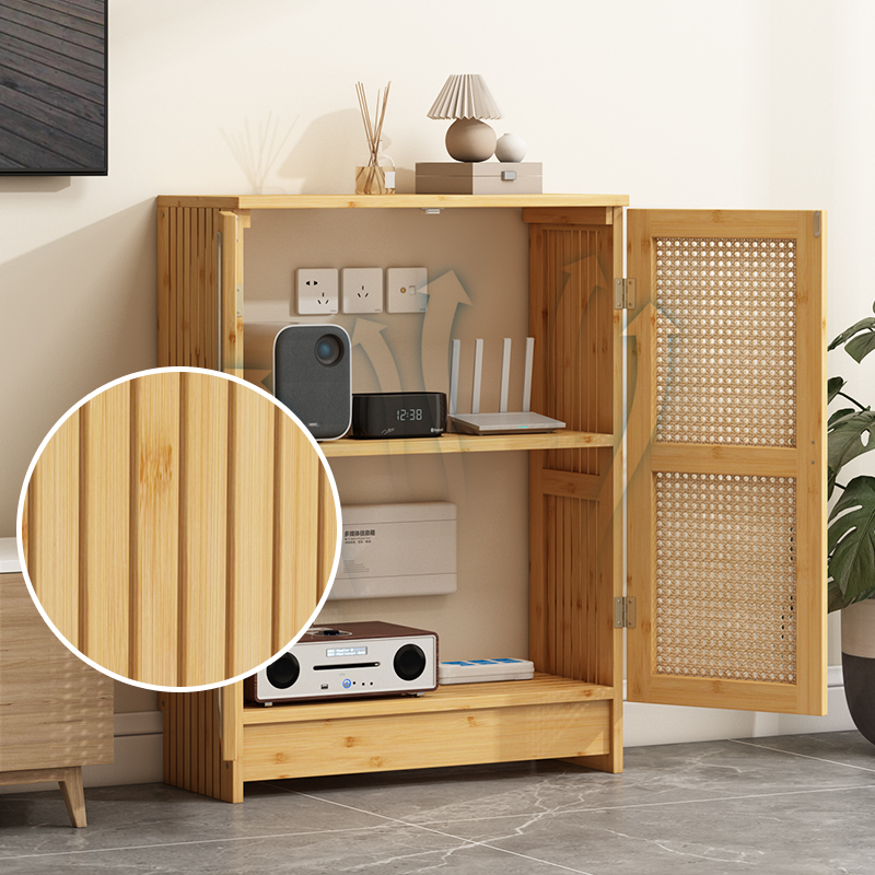 Living Room Router Wooden Cabinet Hidden Style Solid Wood Multifunctional Storage Set-Top Box Wifi Bedroom Room New Model