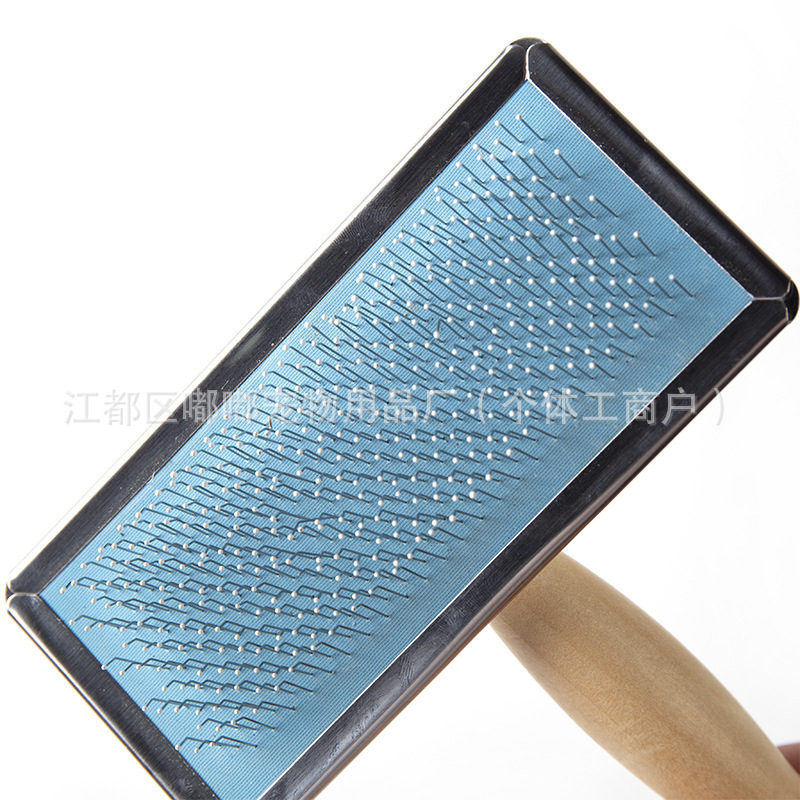 Cross-Border Pet Knot Comb Wooden Handle Comb Dog Hair Comb Cat Needle Comb Pet Brush Cat Comb Cleaning Brush Steel Brush
