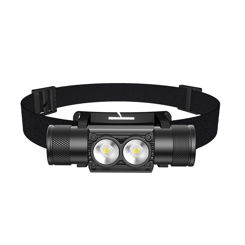 Black Pupil Aluminum Alloy Strong Light Headlamp Outdoor Mountain Climbing Night Climbing to the Sea Removable Long Endurance Charging LED Headlight