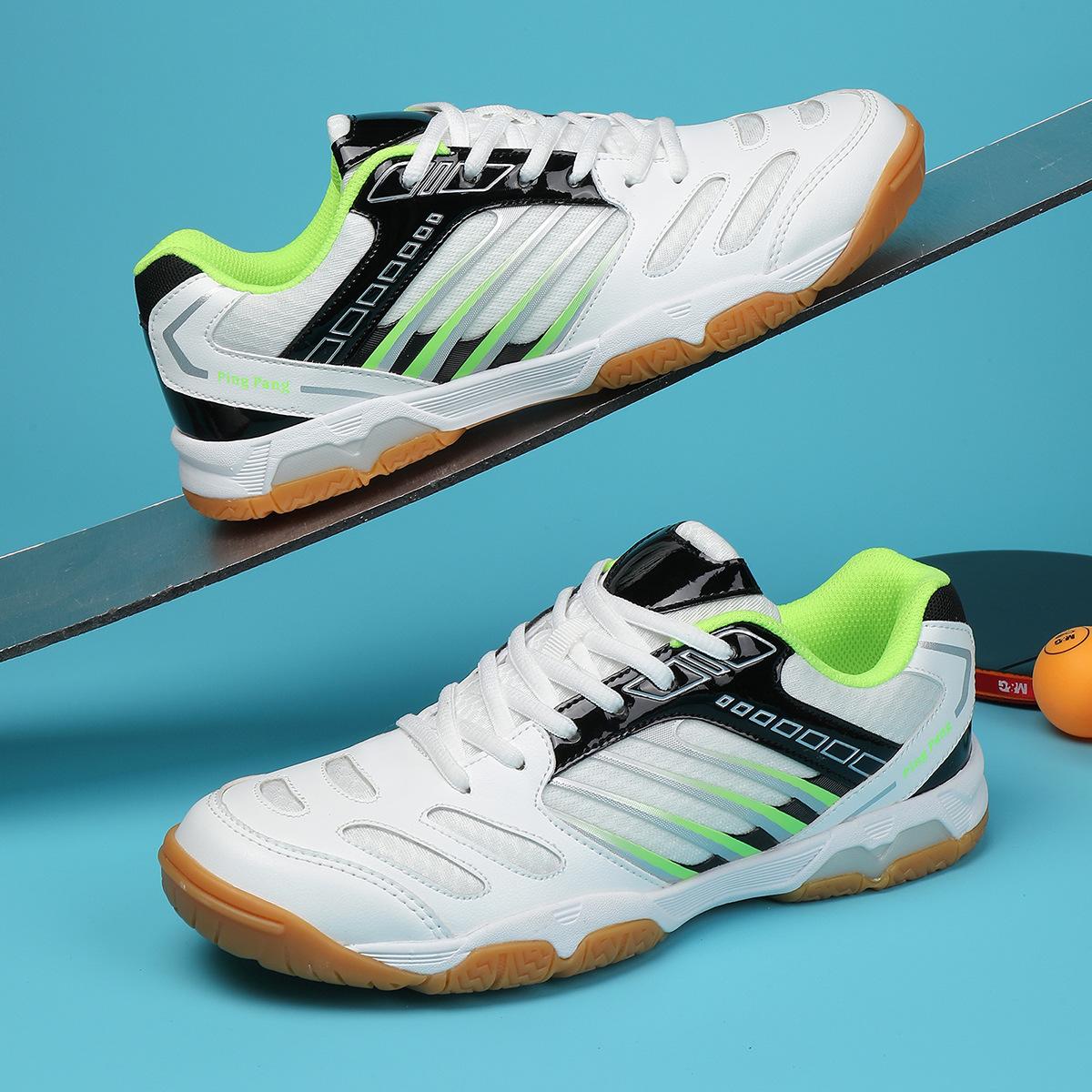 Cross-Border New Table Tennis Shoes, Professional Sports Training Shoes, Soft Sole Support, Shock Absorption, Competition and Examination Special Shoes Wholesale