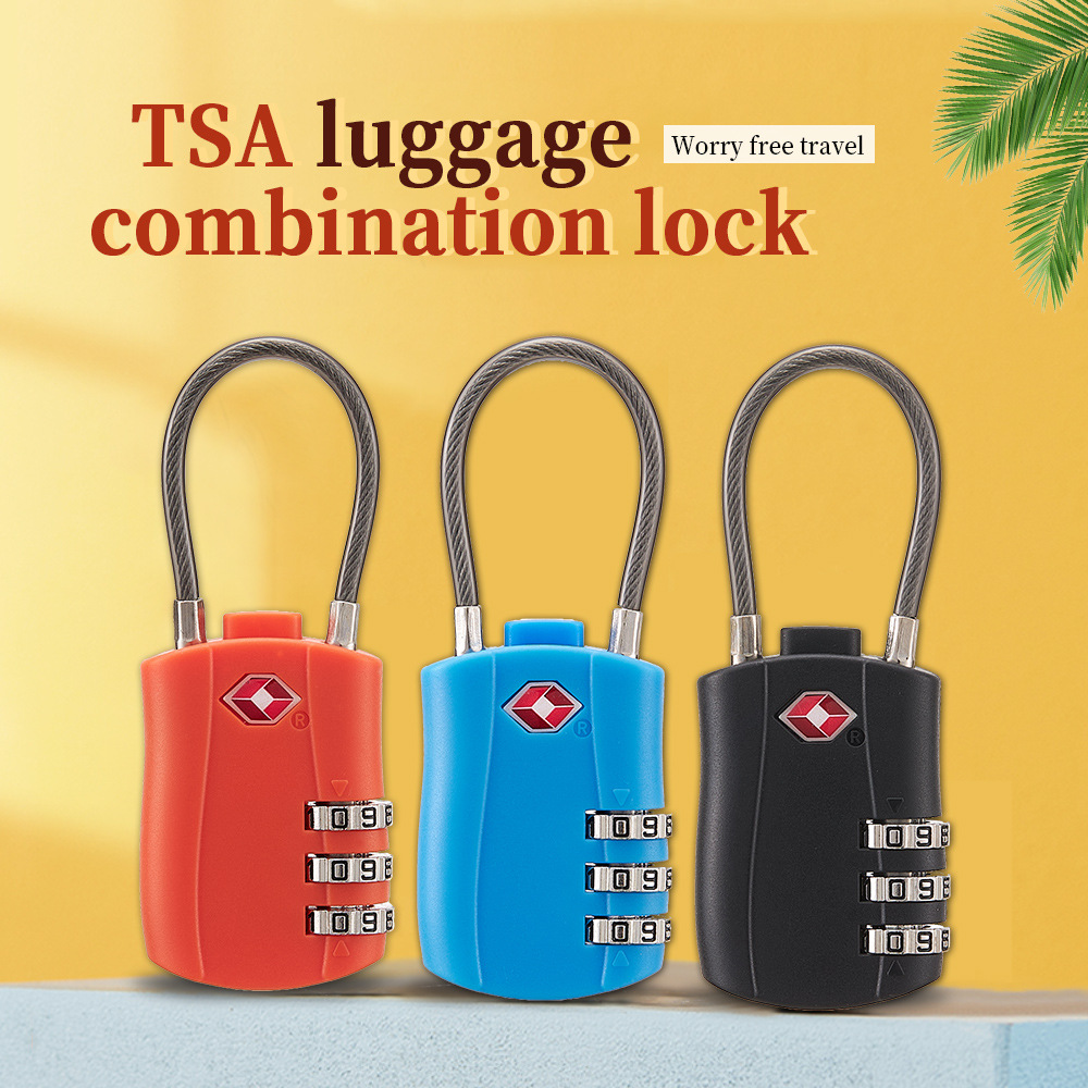 Замок для путешествий Tsa, замок для рюкзака, шкафа, мягкий трос, замок для дорожной сумки, таможенный замок Tsa