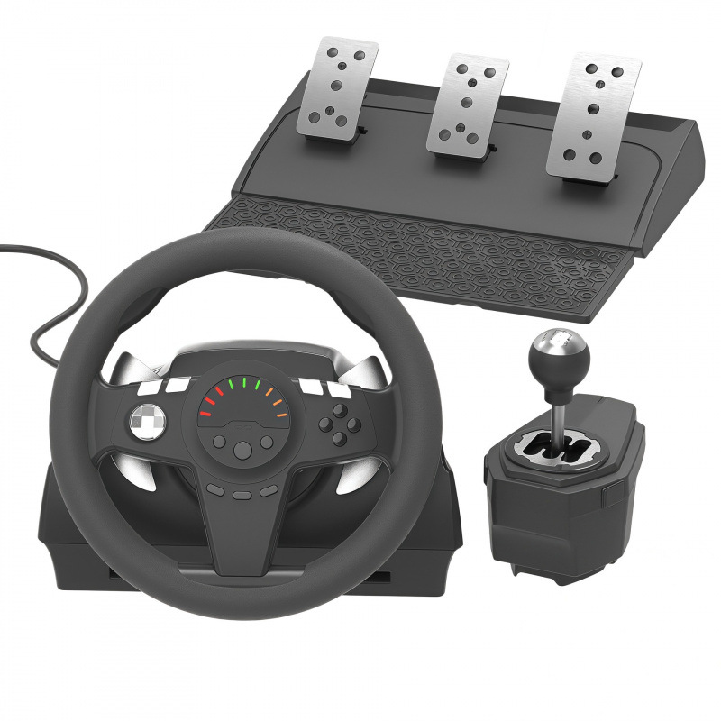 Pc Racing Simulation Driving Game Steering Wheel Compatible with Ps4 Console Xbox Series X Three Pedal Shifter