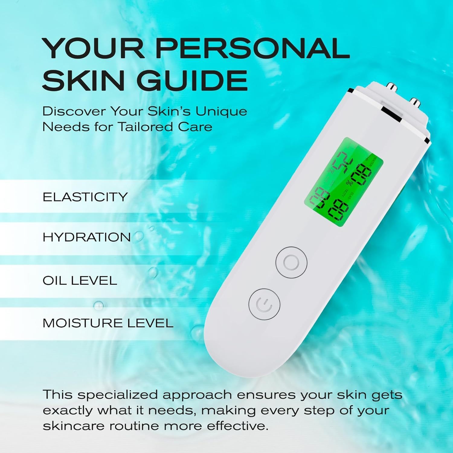 Cross-Border Skin Moisture Tester, Moisture and Oil Skin Tester, Highlighter, Temperature and Humidity Meter