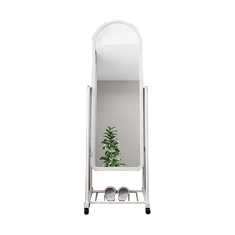 Simple Dressing Mirror, Floor-To-Ceiling Mirror, Full-Length Mirror, Fitting Mirror, Movable Clothing Store, Modern Three-Dimensional Large Mirror, Bedroom