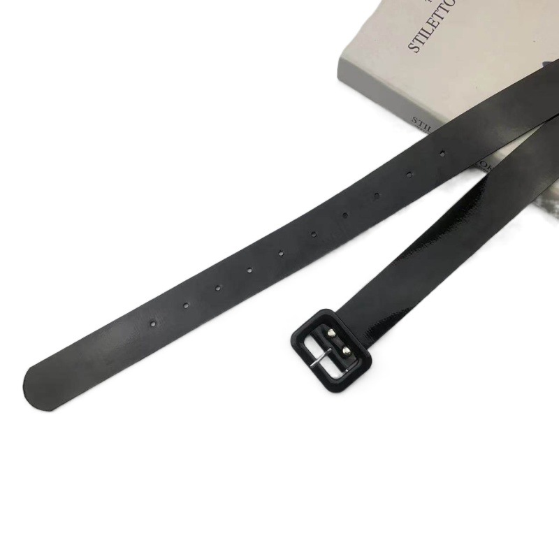 Spot new ladies belt Joker simple black bright leather wide belt Christmas clothing decorative belt manufacturers wholesale