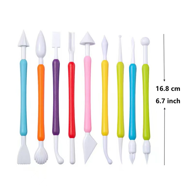 Manufacturer Produces Nine-Piece Cake Fondant Carving Knife Cutting Tool Clay Tool Baking Tool Set