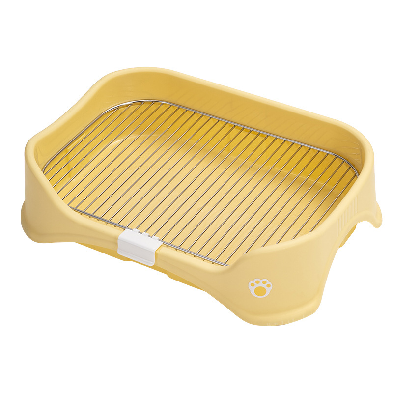 Dog toilet stainless steel mesh frame anti-excrement anti-urine pet dog sand basin thickened small and medium dog bedpan wholesale