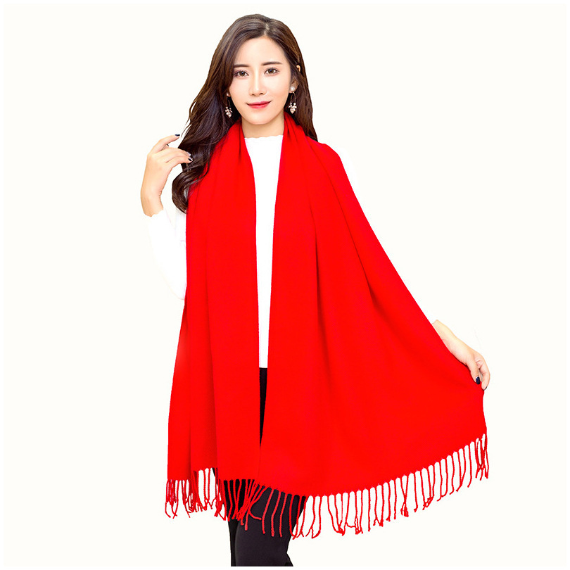 China Red Scarf Annual Meeting Event Big Red Scarf Classmate Gathering China Red Shawl Embroidery Printing Logo