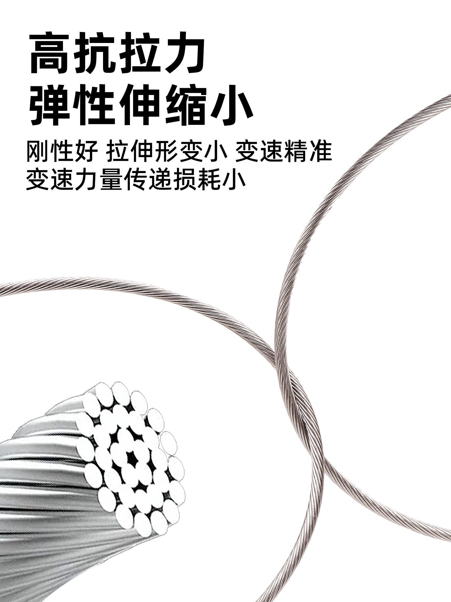 Mountain road bike folding bicycle stainless steel transmission line brake line inner wire core wire rope brake line accessories