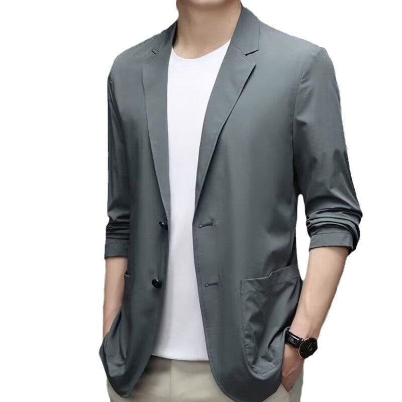 Summer Suit Men's Thin Casual Sun Protection Clothing Small Suit Lightweight Spring and Autumn Suit Jacket Coat Trendy