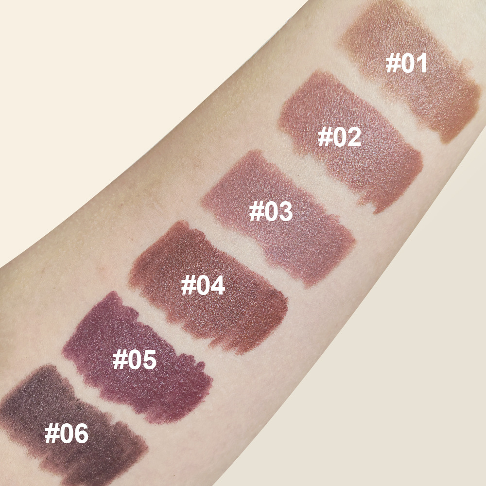 Fit Colors 6-Color Matte Chocolate Lipstick Matte Waterproof Non-Stick Cup Lip Line Lipstick Cross-Border Temu