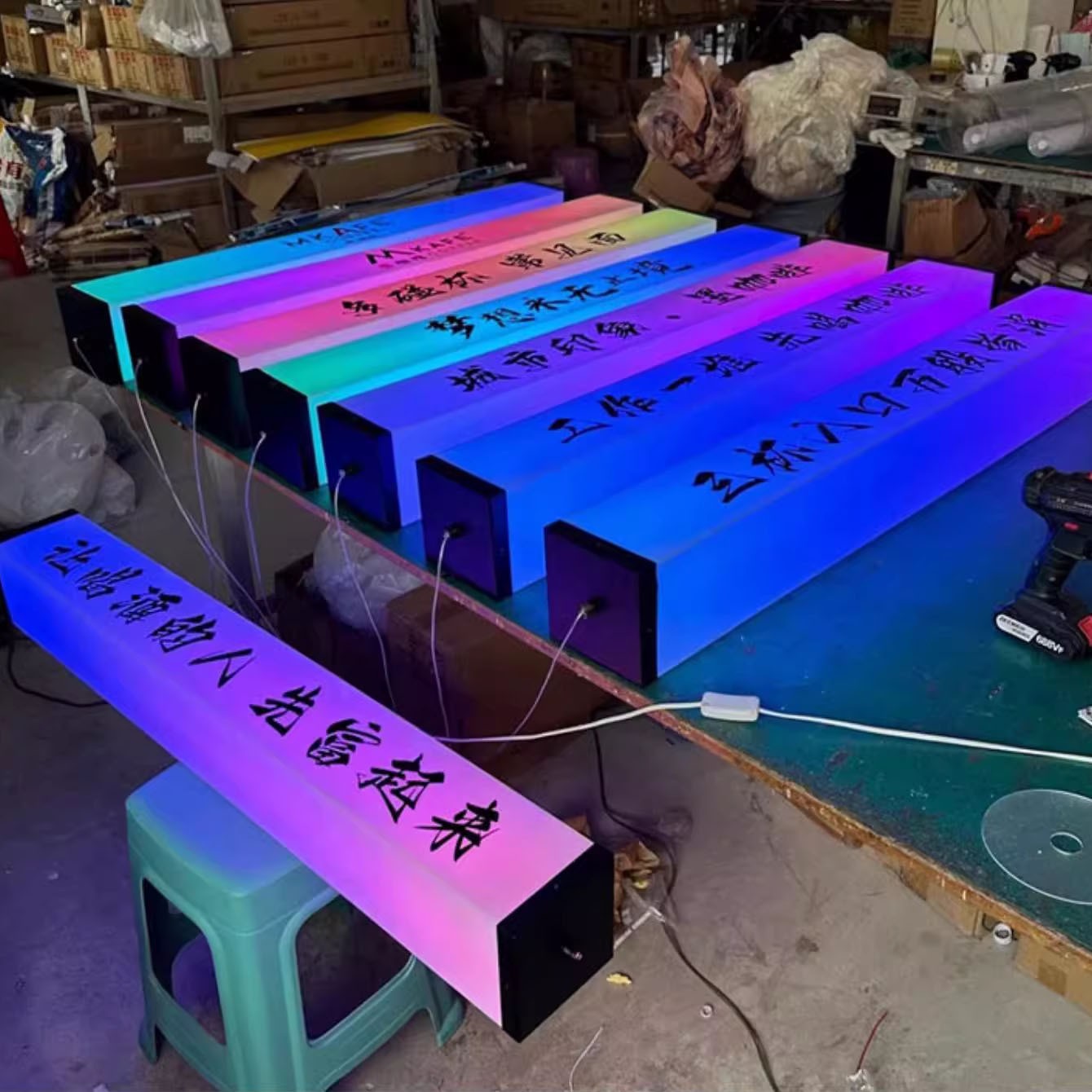 Acrylic Light Box Billboard Wall-Mounted Hanging Light Box Internet Celebrity Clothing Nail Salon Long Outdoor Luminous Door Sign