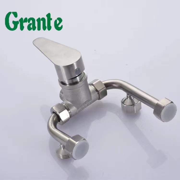 304 Stainless Steel Copper Electric Water Heater U-Shaped Valve Exposed Shower Mixing Valve Electric Hot and Cold Mixing Faucet