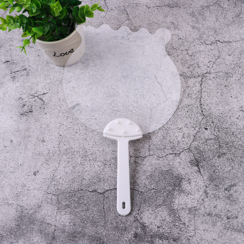 Spot transparent advertising fan advertising gifts school corporate publicity training pp plastic fan wholesale