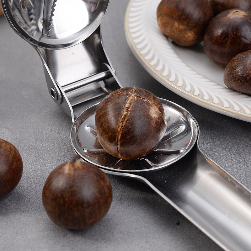 [Directly from the Manufacturer] Stainless Steel Chestnut Opener, Chestnut Peeling Tool, Cross Chestnut Clip, Household Cutting Knife