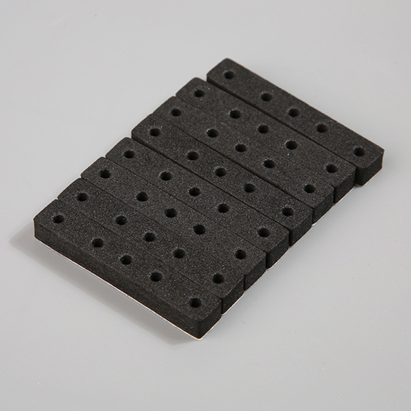 Wholesale Eva Black Foam Shock-Absorbing Single-Sided Adhesive Foam High Rebound Sheet Foam Self-Adhesive Foam Strips