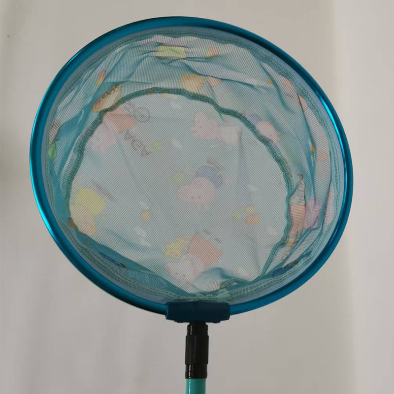 Children's Retractable Fishing Net Carbon Fishing Net Pole Fishing Shrimp Aluminum Alloy Net Head Lightweight Small Fishing Net