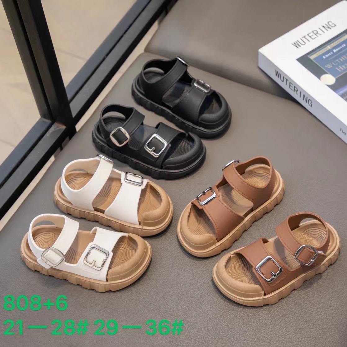 2025 Children's Men's Sandals Sports Leisure Fashion Summer Boys' Baby Non-slip Korean Style Mid-Big Children's Beach Shoes