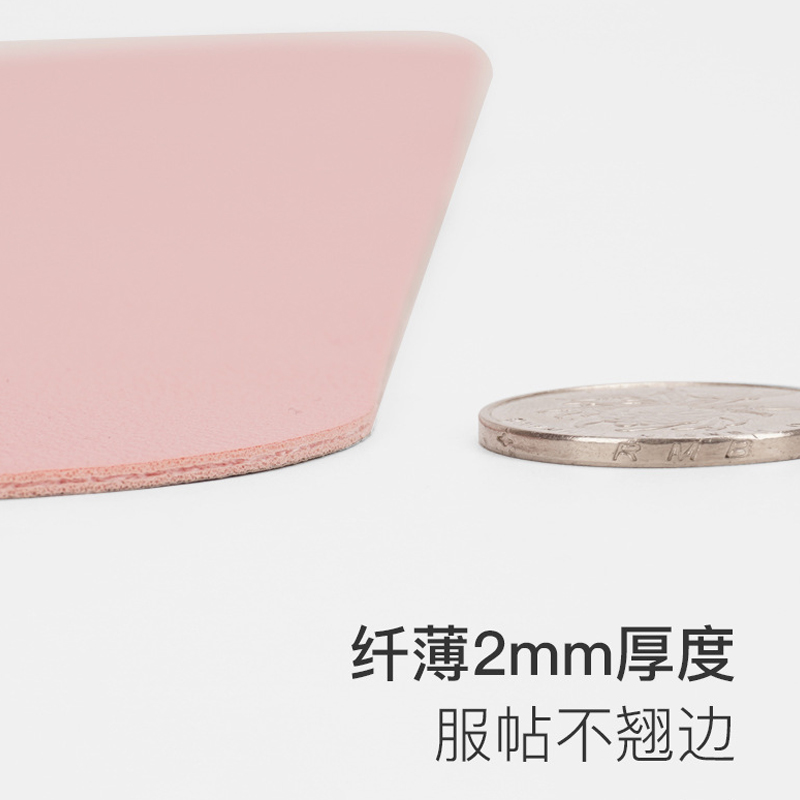 Mouse Pad Small Leather Pure Color Cute Girls Laptop Pad Water Leather Stain-Resistant Office Desk Pad