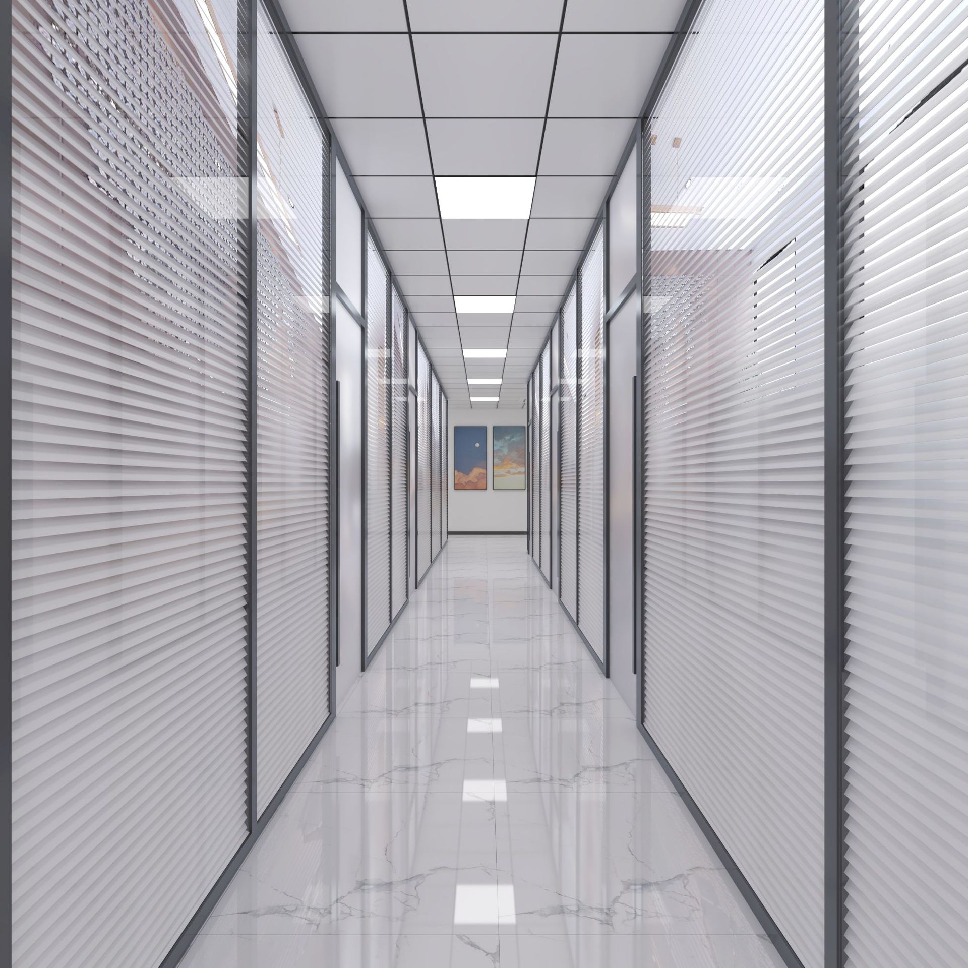 Shanghai Decoration Company Songjiang Factory Decoration Dongjing Office Ceiling Jiuting Glass Partition Epoxy Floor