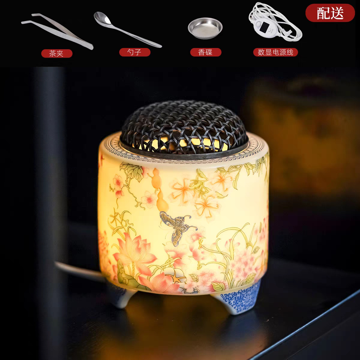 Электронная печь для ароматерапии, керамическая поджигатель благовоний, таймер, высокотемпературный поджигатель благовоний