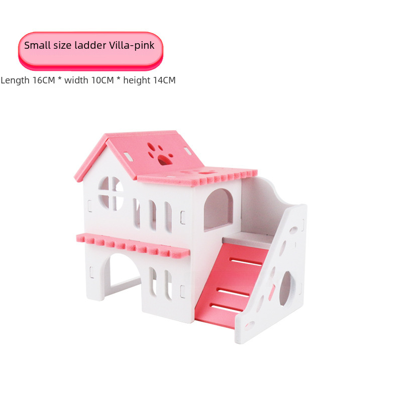 Hamster toy wood plastic Golden Bear to avoid hamster cage landscaping supplies pet nest hut assembly cross-border supply