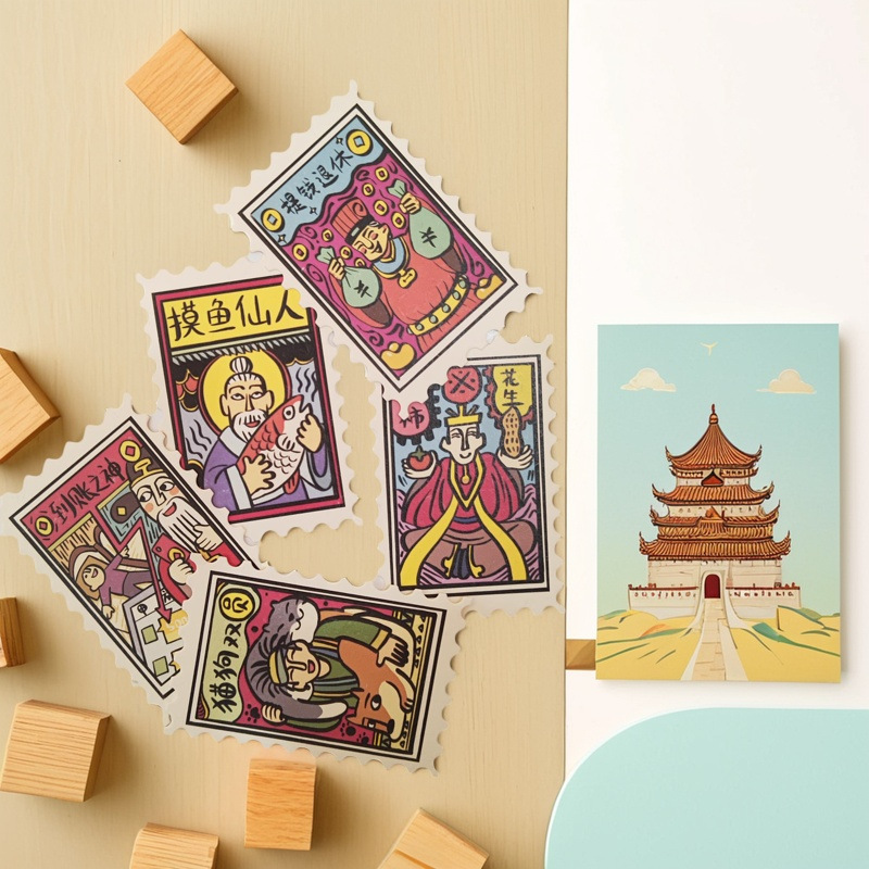 Thickened Original Jia Ma Cultural and Creative Print Stickers Note Paper Handbook Mobile Phone Case Decoration Bookplate Special Souvenirs