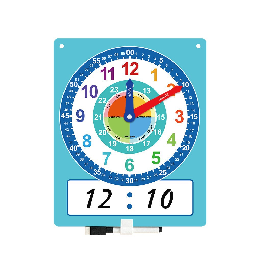 Customized Cross-Border Labeling Children's Clock Model Primary School Teaching Clock Teaching Aids Time Learning Teacher Teaching Aids