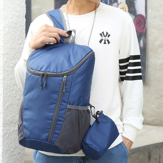 Cross-border Schoolbag Backpack Large Capacity Folding Bag Lightweight Waterproof Outdoor Bag Travel Sports Backpack Printable Logo