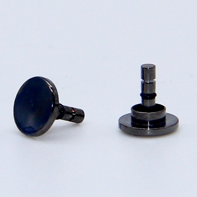 Stainless steel watch electronic press automatic lathe metal button black silver Smart Watch accessories button