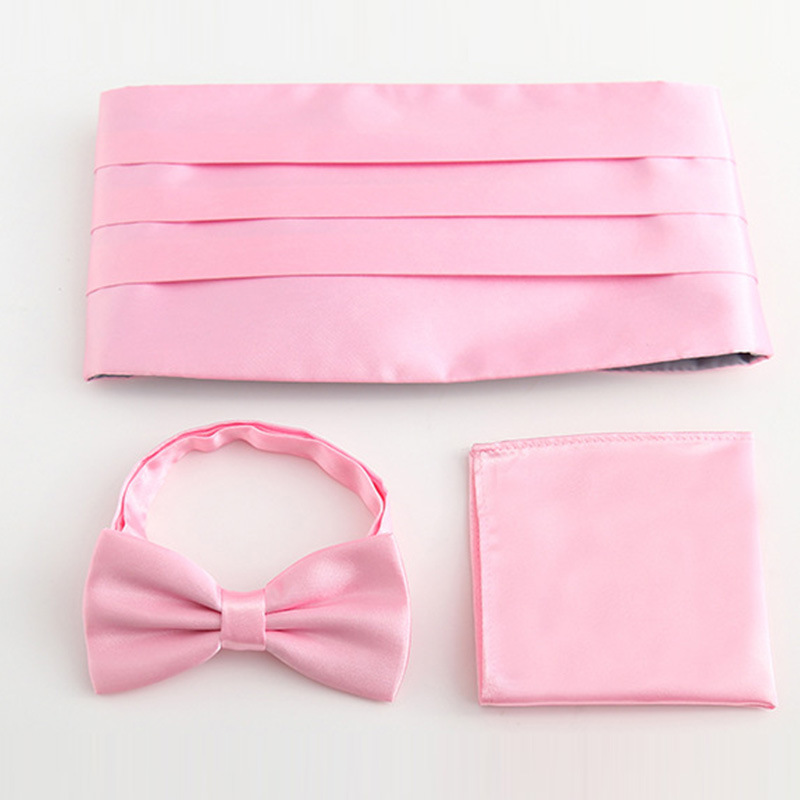 Men's Dress Waist Cover Square Square Wedding Best Man Tuxedo Suit Bow-tie Single Circle Bow-tie Pocket Square Three-piece Set