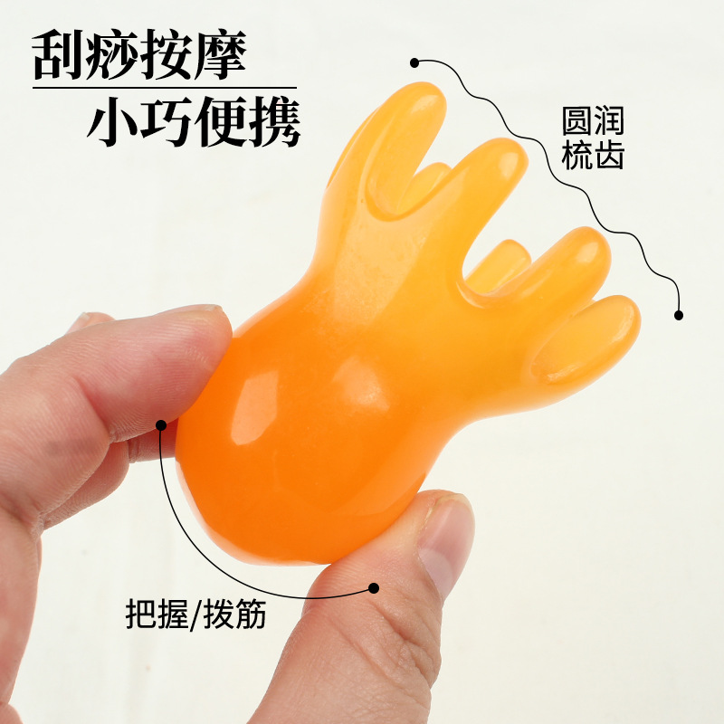 Resin Beeswax Octopus Comb Hair Therapy Octopus Head Massager Meridian Comb Shoulder and Neck Massage Dredging Wholesale