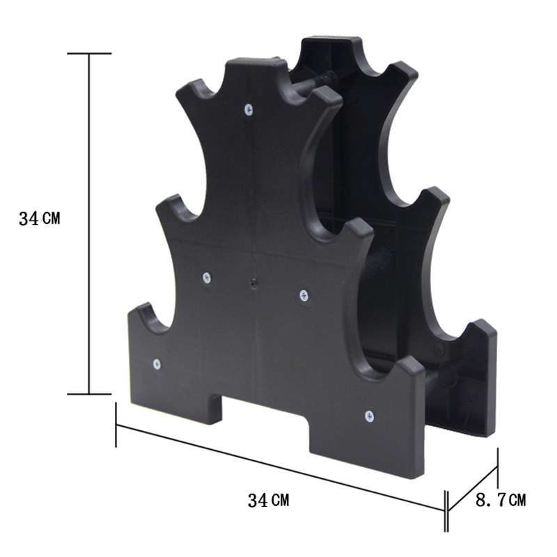 In stock supply plastic five pairs of big leaves three pairs of dumbbell rack home office fixed combination fitness dumbbell rack