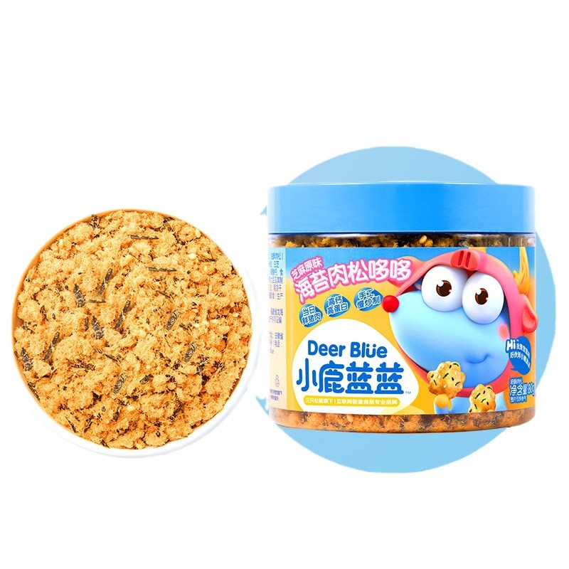 Official flag genuine goods deer blue seaweed dried meat floss bibimbap seasoning meat crisp bibimbap for baby food supplement spectrum
