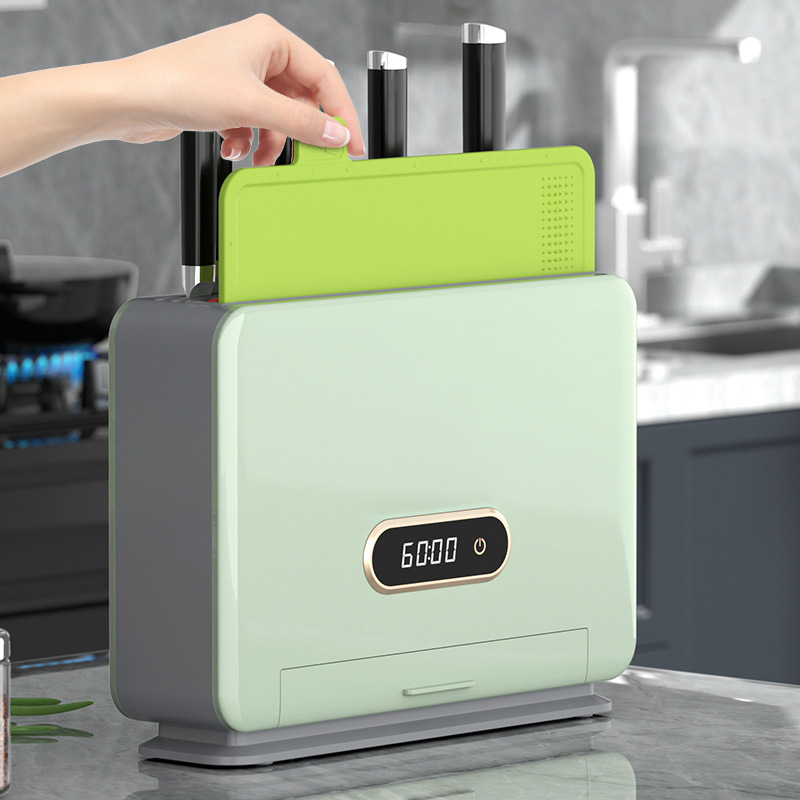 Disinfection Knife Holder, Multi-Functional Storage Rack, Knife and Cutting Board All-In-One Machine, Ultraviolet Sterilization with Drying, Chopstick Holder, Tableware