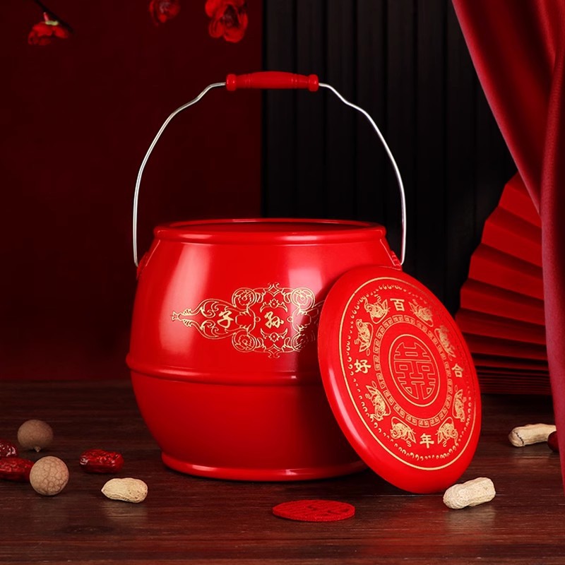 Детское ведерко, свадебные принадлежности, декор для невесты, красное пластиковое ведерко