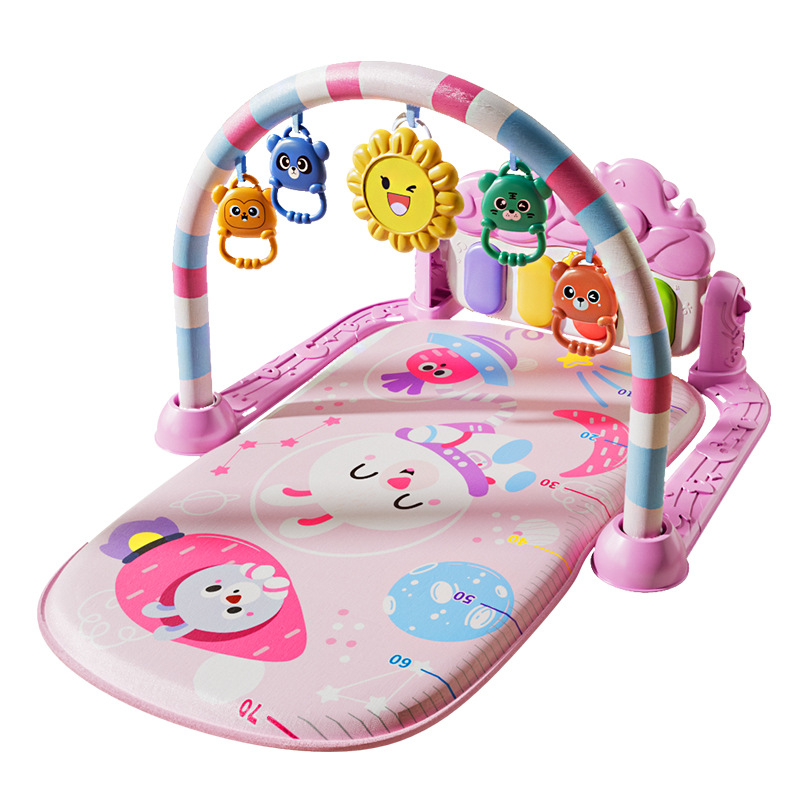 Baby Gym Rack Toy Neonatal Piano 0-12 Months Music Baby Piano Game Mat Cross Border Hot Sale
