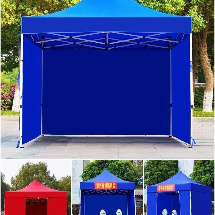 Outdoor Advertising Tent Large Parasol Stall Outdoor Folding Printed Four-Corner Awning Parking Shed