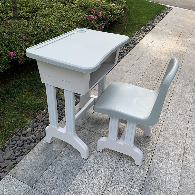 Plastic Steel Desks and Chairs Primary School Students' Writing Desk Single Plastic Desk Stool Learning Desk and Chair Desk