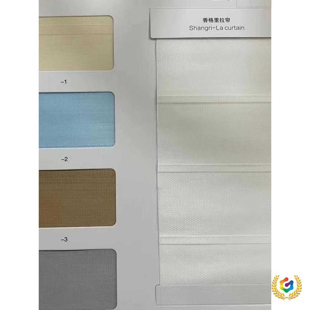 ✅ Shangri-La Curtains Double-Layer Fantasy Roller Blinds Semi-Shading Curtains Hotel Living Room See-Through Heat Insulation Sun Protection and Waterproof