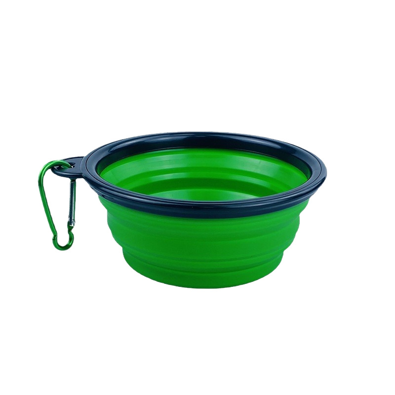 Factory Direct Sales Amazon Cross-Border Dog Bowl and Cat Bowl Food Grade Silicone Outdoor Folding Bowl Dog Bowl