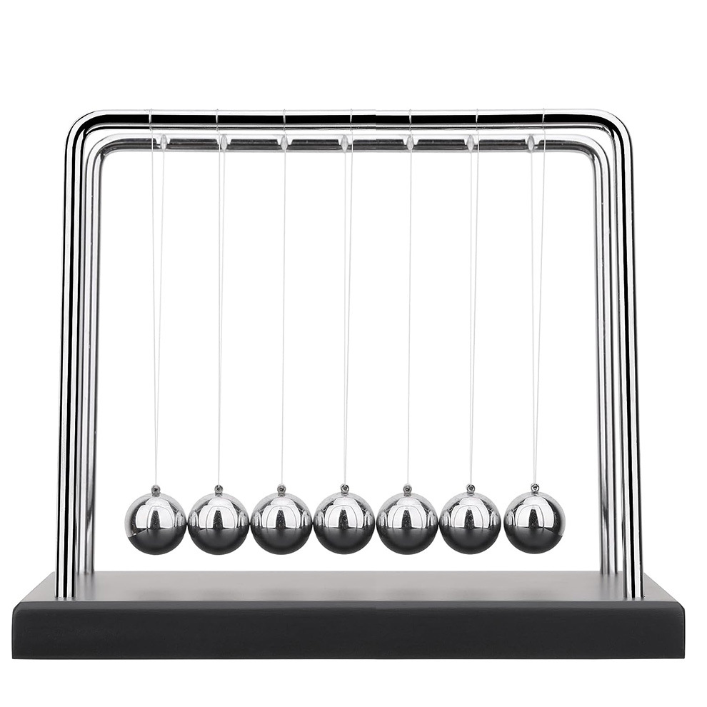 5 Ball 7 Ball Newton Pendulum Stainless Steel Chaos Pendulum Balance Ball Creative Ornaments Decompression Gift Energy Conservation Balls