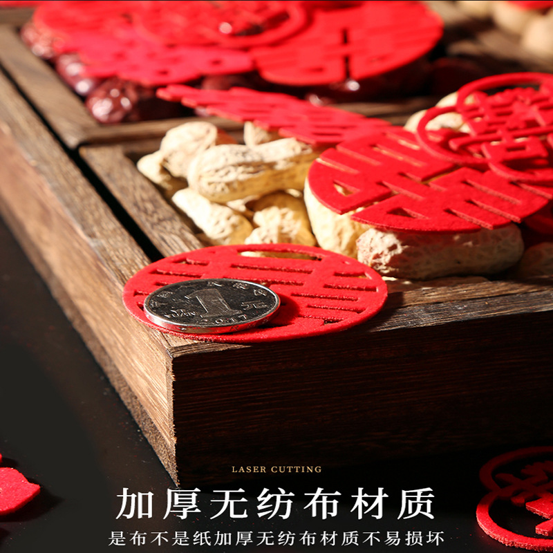 Complete Set of Hand-Thrown Double Happiness Character Stickers for Wedding Room Decoration, Wedding Celebration, Small Double Happiness Character Stickers Wholesale, Extra Large Gold Foil Characters