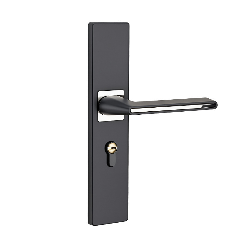 Indoor Household Door Lock Bathroom Wooden Door Solid Wood Lock Door Handle Aluminum Alloy Engineering Lock Bedroom Door Lock