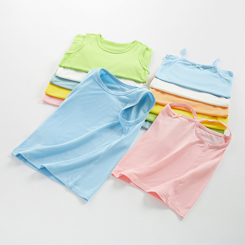 Children's small camisole summer Modal cotton thin girls boys children's clothing baby wear bottoming vest wholesale