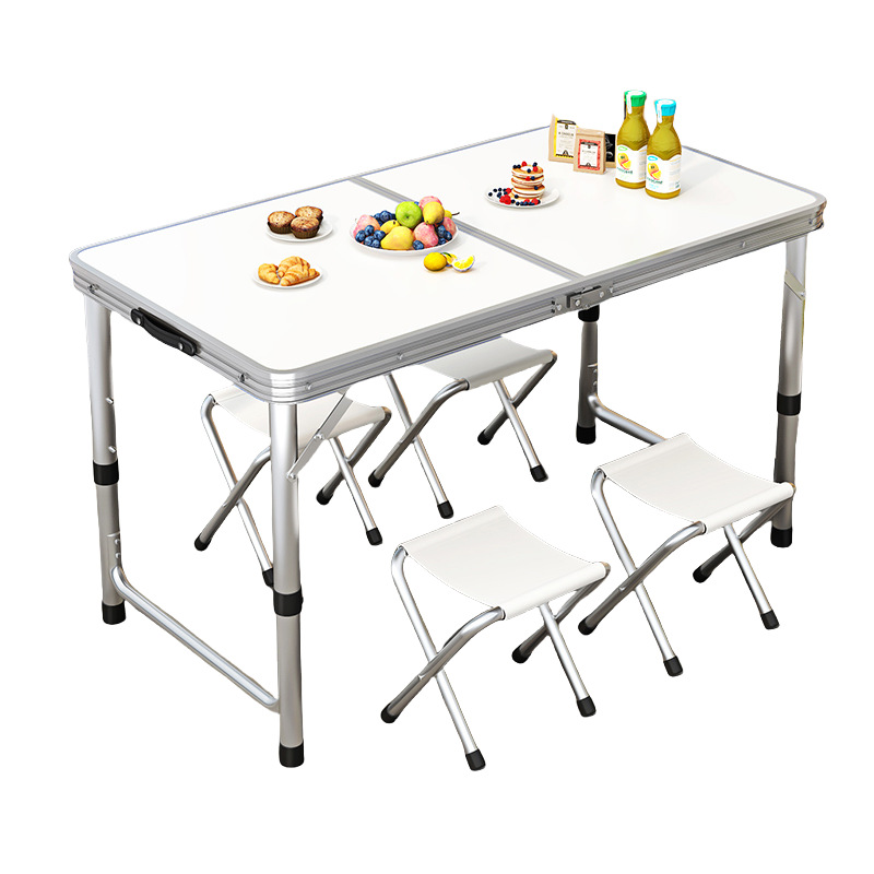 Складной стол из алюминиевого сплава круглой трубы, стол и стулья для пикника, оптовая продажа