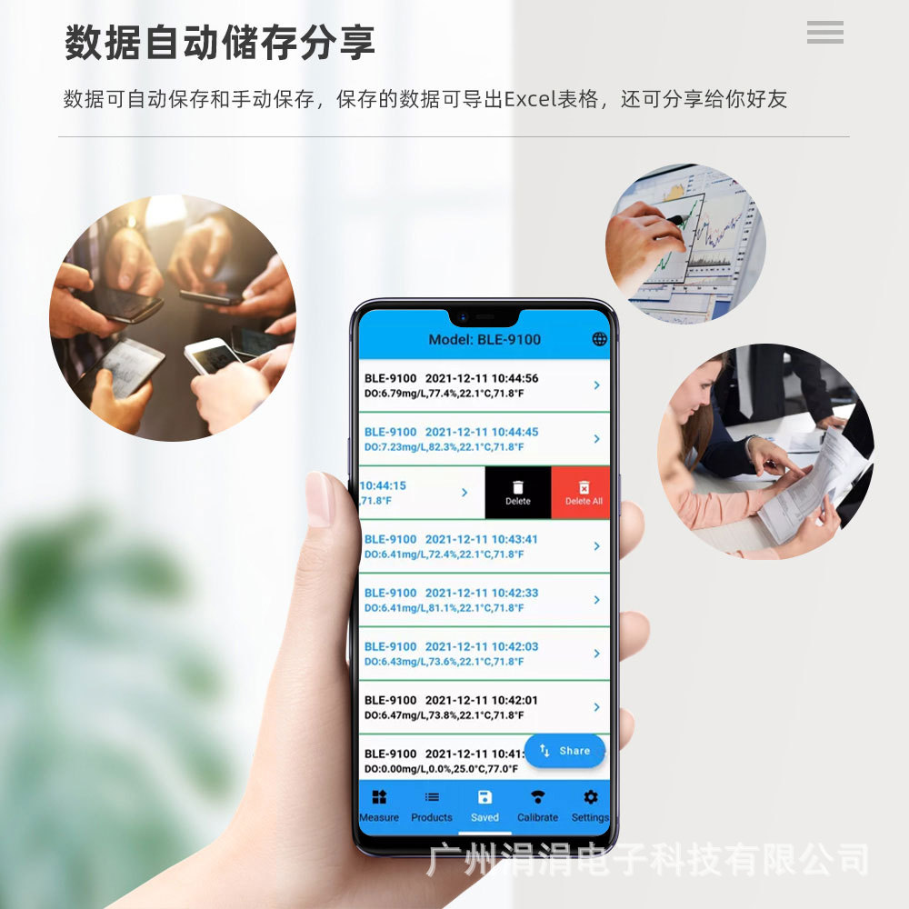 BLE-9100 Bluetooth connection dissolved oxygen meter portable dissolved oxygen meter multi-parameter Water Quality Analyzer