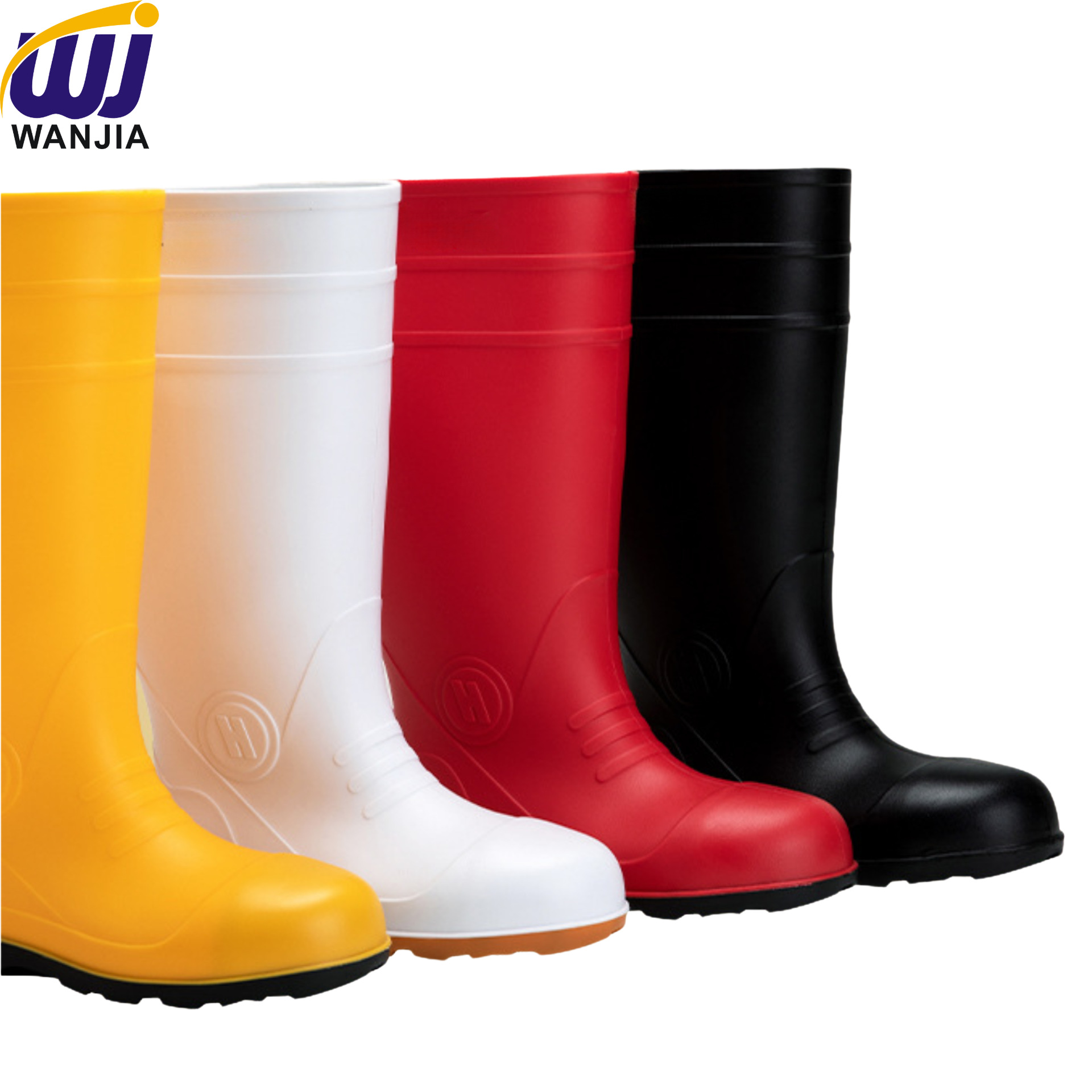 Защитные резиновые сапоги, высокие стальные подошвы, строительные сапоги для защиты труда, высокие сапоги с защитным носком для дождя